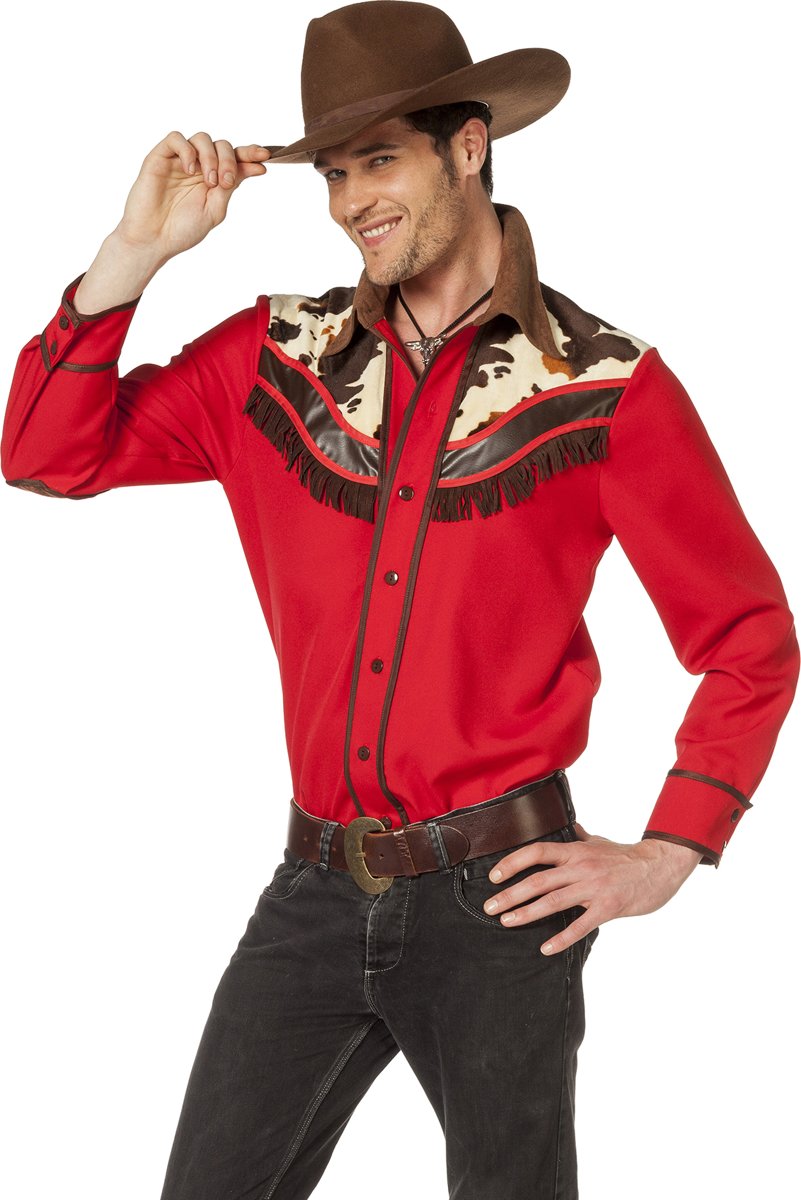 Cowboy & Cowgirl Kostuum | Stoere Linedance Country Cowboy Blouse Man | Maat 50 | Carnaval kostuum | Verkleedkleding